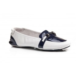 Aspen White / Navy Patent