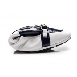 Stallion White with Navy